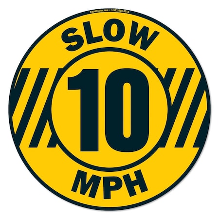 Slow 10 Mph 16in Non-Slip Floor Marker